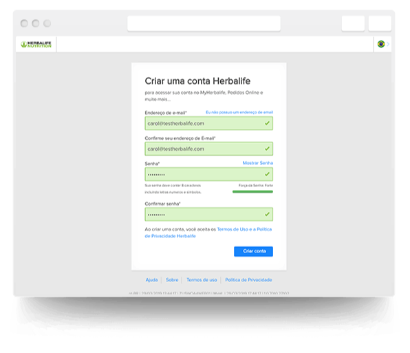 Cadastro Herbalife